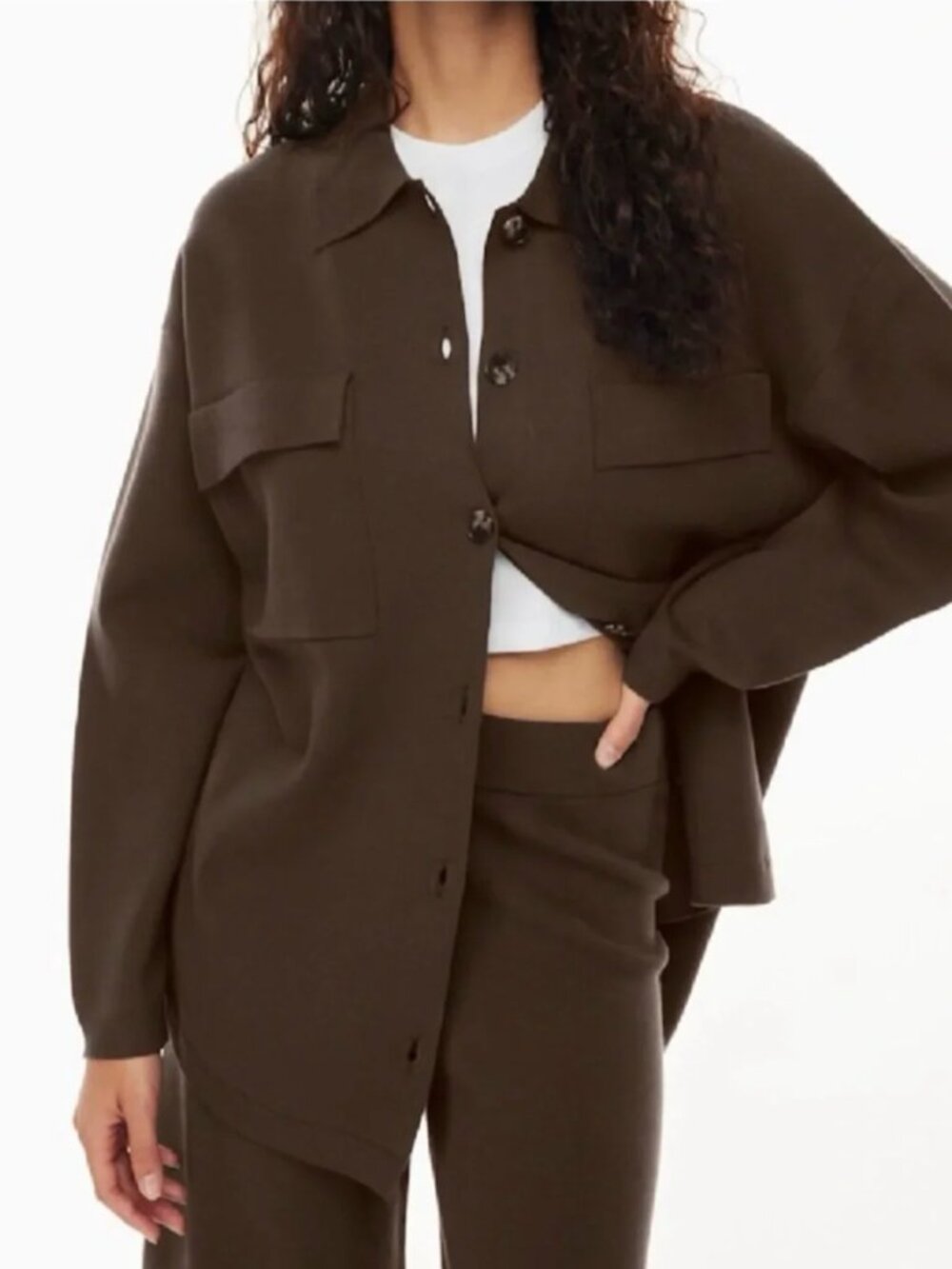 Aritzia Babaton Ronnie Cardigan Shirt Size Small